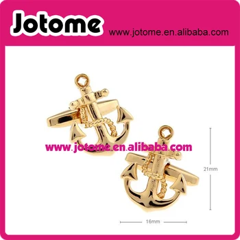 

Gold copper anchor cufflinks for mens best gift