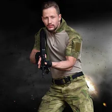 Военная форма, костюм спецназа, армейская камуфляжная тактическая форма, спецназ, камуфляжная униформа, Мужская охотничья Рабочая футболка+ штаны