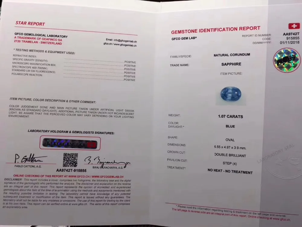 Женское Ожерелье с голубым сапфиром AU750 ювелирное изделие из натурального