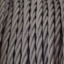 2*0,75 мм античный твист плетеная ткань/текстиль/вискоза ткань лампа гибкий кабель античный Электрический провод