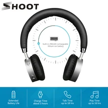 SHOOT 4.0 Wireless Bluetooth Headphones for iPhone Xiaomi Android Phone with Microphone Bluedi On Ear Noise-isolating Headset