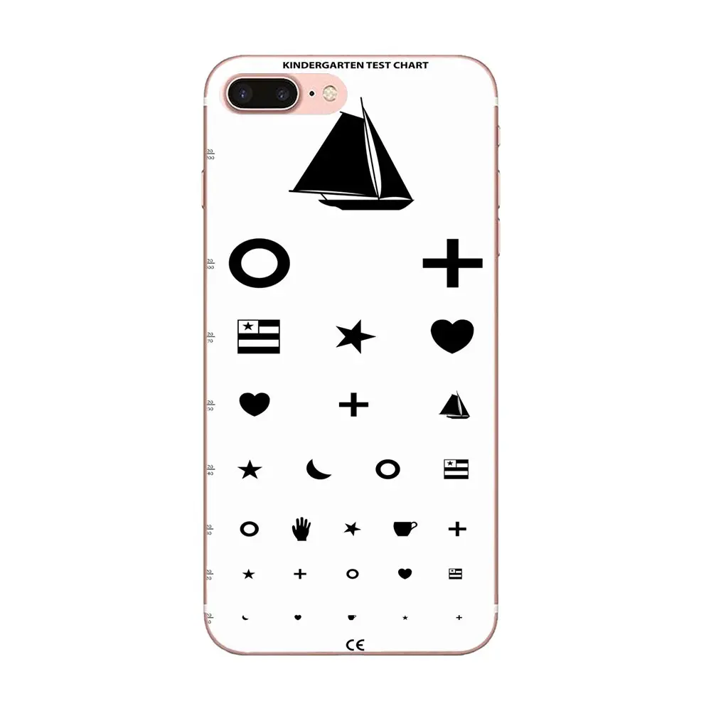 Тестовая таблица глаз для Apple iPhone 4 4S 5 5C 5S SE 6 6S 7 8 Plus X XS Max XR мягкий чехол телефона из