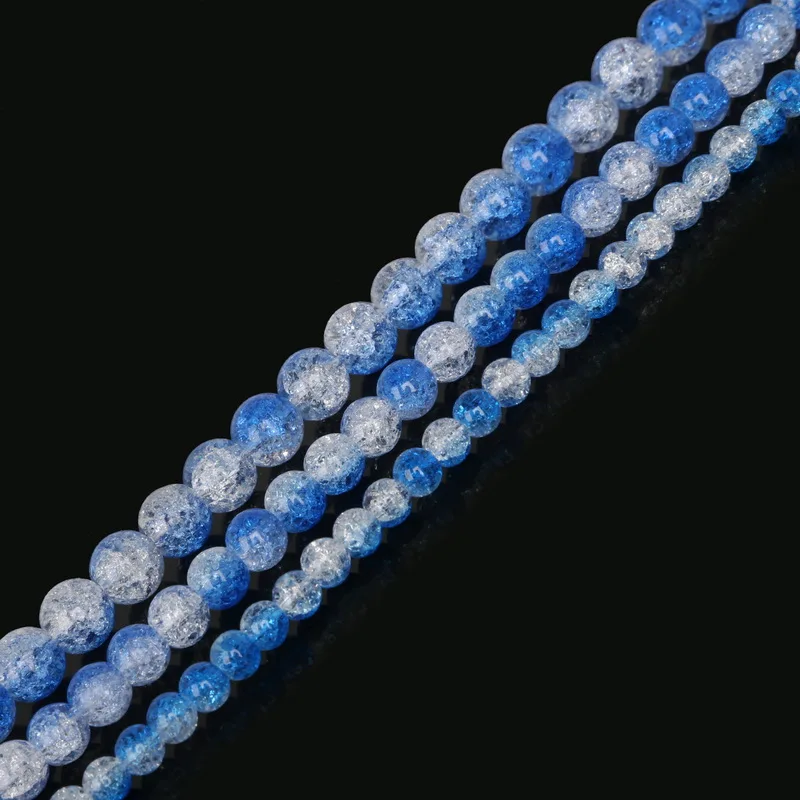 Buy Wholesale 6mm 8mm 10mm Crack Crystal Beads Blue