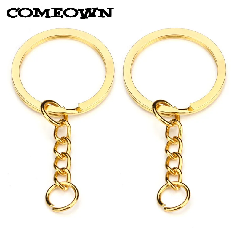COMEOWN 10 шт./лот брелок держатель для ключей родиевый Золотой Бронзовый Цвет 58 мм