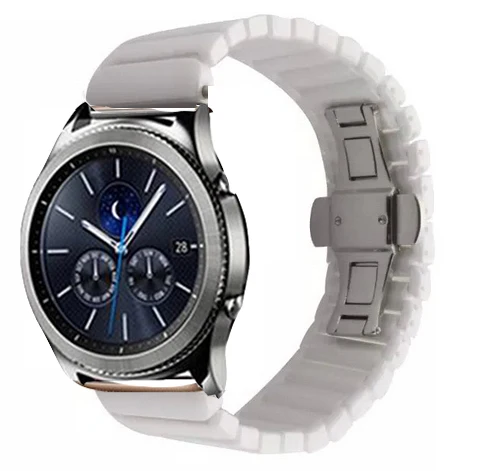 Ремешок для samsung gear sport S2 Classic S3 Frontier galaxy watch 42 мм 46 мм ремешок huami amazfit bip band 22 мм 20 мм huawei gt 2 - Цвет ремешка: Белый