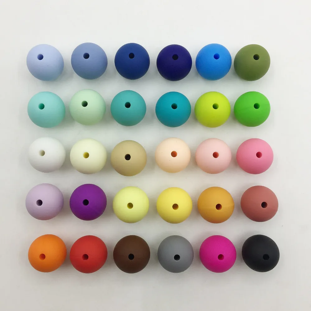 

BPA Free 15MM Silicone Loose Bead ,Free Shipping Mommy Silicone Teething Necklace Beads ,100pcs/ lot silicone beads for necklace