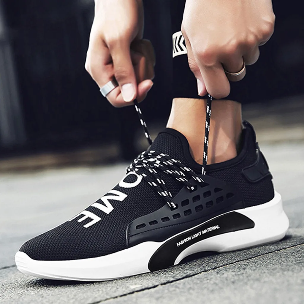 

Sneakers Men Running Shoes Lace-up Athletic Breathable Trainers Zapatillas Sports Male Shoes Outdoor Walking Shoes