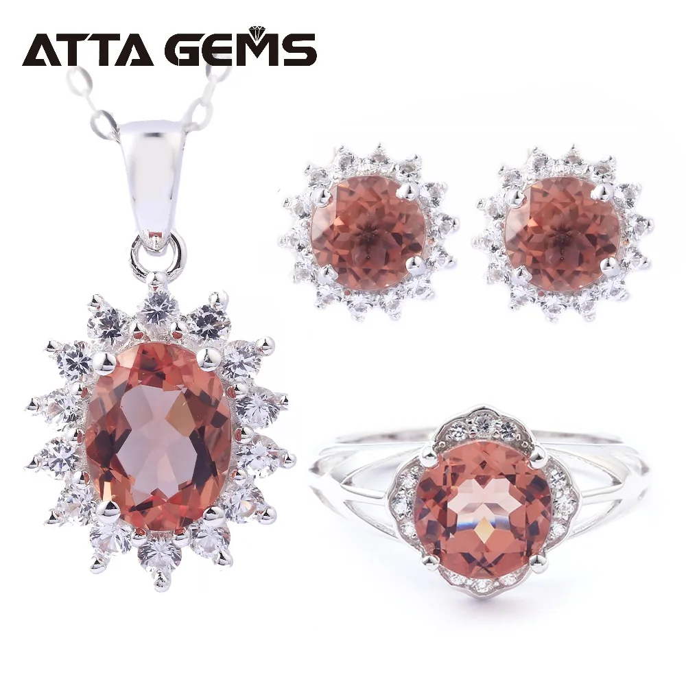 

Sultanite Silver Jewelry Set for Women Fine Jewelry 7.2 Carat Created Diaspore Color Change Silver Rings Gifts Wife Girlfriend