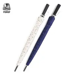 FGHGF Naval Style Quality 24k Rib Fashion Long Straight Handle Umbrella Sun Rain Stick Manual Big Parasol Ship's Anchor