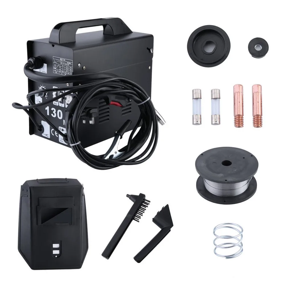 

Single Phase Fan Cooling Wire MIG-130 High Efficient Gas-Shielded Welding Machine Weldering Equipment UK Plug 2018 NEW
