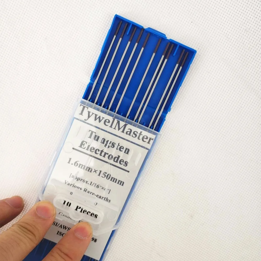 

WR20 WR Tungsten Electrodes Compound Tungsten Tig Welding Rod 1.6mm(1/16") 150mm(6") 10pcs/Pack for Welding Machine