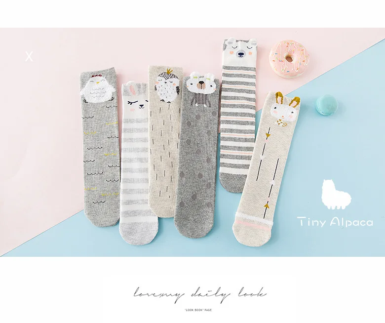 Animal dos Desenhos Roupa do Bebê Animados para 1-12y Mubazibabies Cotton Lovely Baby Meias Longas Bebê Joelho Altas Crianças Menina Acessórios 6 Mubazibabies Cotton Lovely Baby Meias Longas Meias
