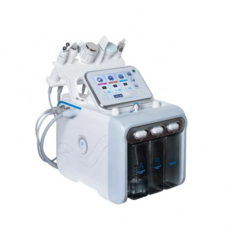 

6in1 H2O2 Hydra Dermabrasion RF Bio lift Spa Facial Machine Hydro Microdermabrasion Facial Machine water aqua peel Cold Hammer