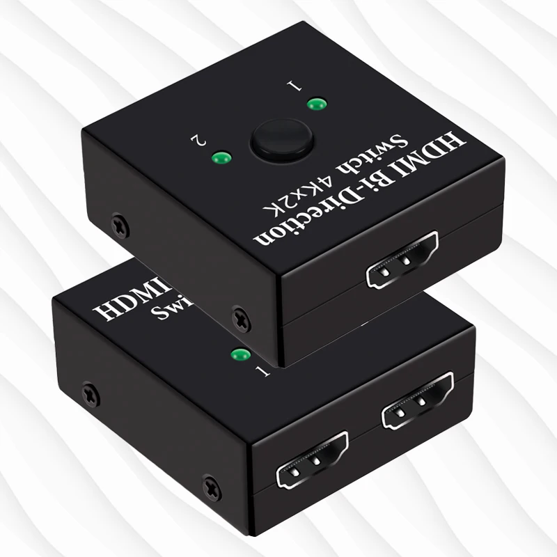 

4Kx2K HDMI Switcher Splitter 1080P 4K UHD HDMI Switch 1X2 2X1 Split 1 in 2 Out Amplifier HDMI Switcher 2 Ports Bi-directional
