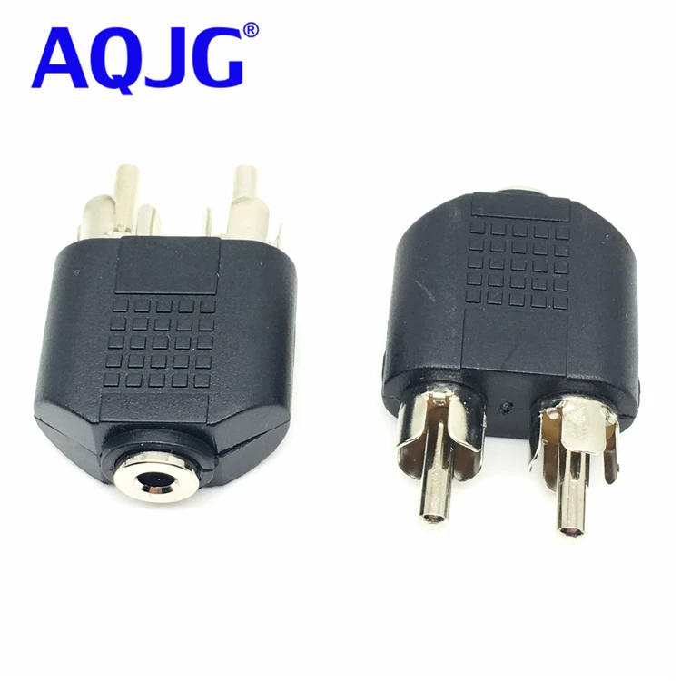 

Useful Shielded 3.5mm 1/8 3.5mm Stereo Female Jack To 2 RCA Male Plug Adapter Headphone Y Audio Adapter Female To Male Audio