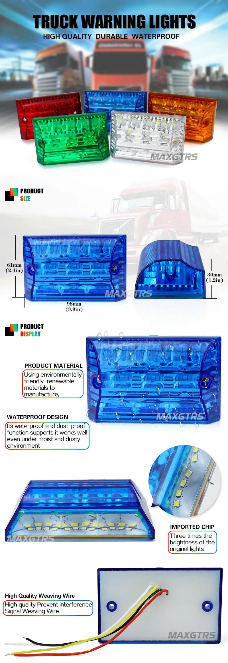 12 V/24 V Автомобильный Светодиодный Боковой габаритный фонарь задние лампы сигнала поворота светильник грузовика прицепа автобуса, рабочими электрическими схемами Предупреждение Противотуманные фары парковка светильник ing бар