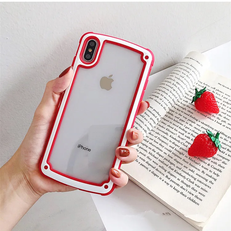Японский мягкий прозрачный чехол для телефона IPhone 7 8 6 6S Plus цветной X XS MAX XR