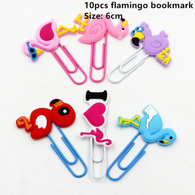 Вечерние резиновые браслеты с изображением фламинго и единорога, радужные украшения для вечеринки на день рождения, детские подарки на праздник для мальчиков и девочек - Цвет: 10pcs F Bookmark