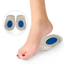 1 пара силиконовых гелевых подушечек для ног, упругие стельки для ухода за пяткой, половинные стельки, облегчающие боль, вставка для обуви, ортопедические стельки, инструменты для педикюра