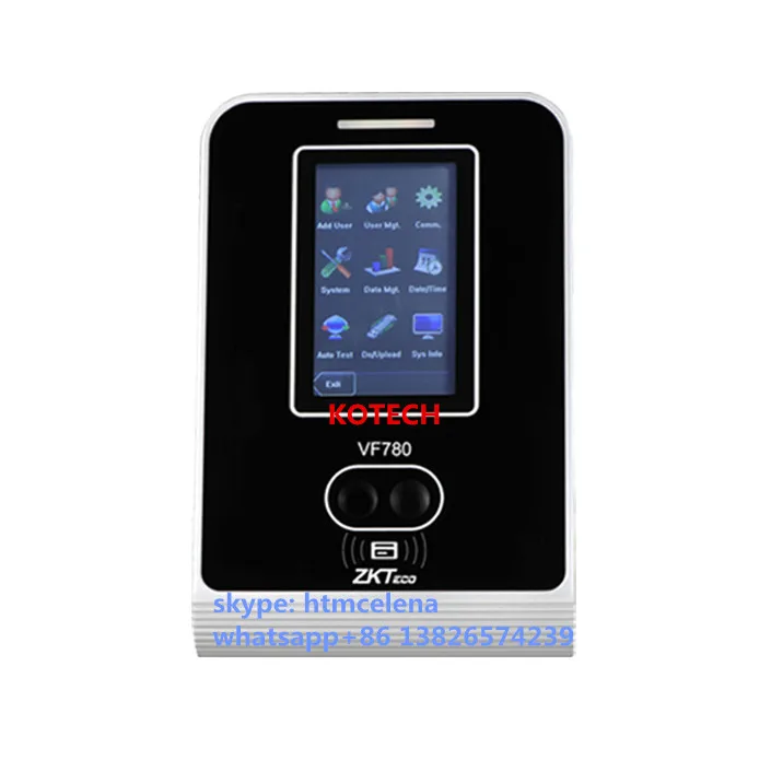 

VF780 800 FACE USERS Face Recognition Time Attendance Face Time Recording with Software RFID CARD READER TCP/IP BLACK COLOR