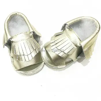 

Gold Color Newborn Baby Moccasin Babies Shoes Soft Bottom Genuine Leather Girl And Boy Shoes Non-slip Footwear Crib Shoes