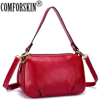 

COMFORSKIN Bolsas Feminina Messenger Bag Guaranteed Genuine Women Leather Handbags Large Capacity Travelling Shoulder Bags 2019