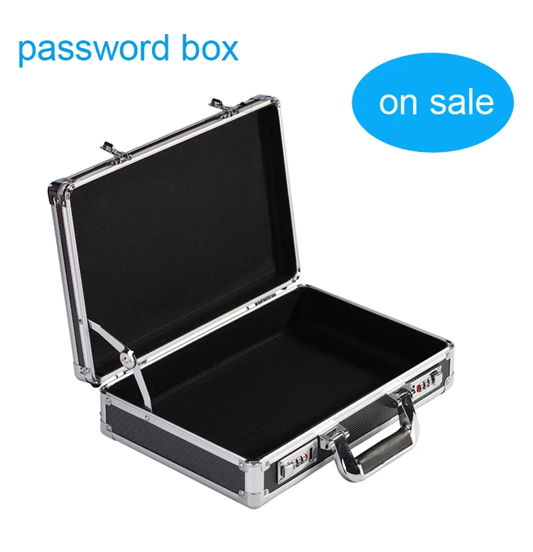 Tactical box aluminium tool case magic props file storage Hard Carry carrying box tool for Hand Gun Locking Pistol 35*27*14CM