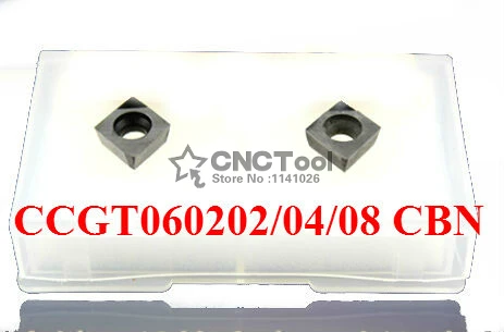 

Free shipping 2PCS CCGT060202 /CCGT060204 / CCGT060208 CBN Inserts,CNC CBN Diamond insert For Lathe Tools Inserts For SCLCR
