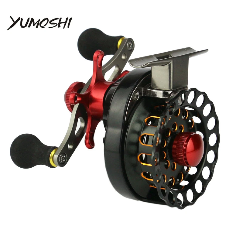 Pesca com Mosca Carretel de Pesca de Arremesso Jangada de Gelo de Metal Carretel de Pesca 4 + 1bb Roda Jangada Carretel Esquerda Direita 3.5: 1 Peche Fal-metal –