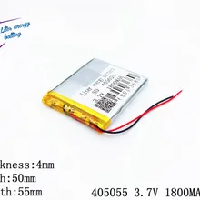 1 шт [SD] 405055 3,7 в 1800 мАч 445255 полимерный литий-ионный/литий-ионный аккумулятор для игрушек, банка питания, gps, mp3, mp4, сотового телефона, динамика