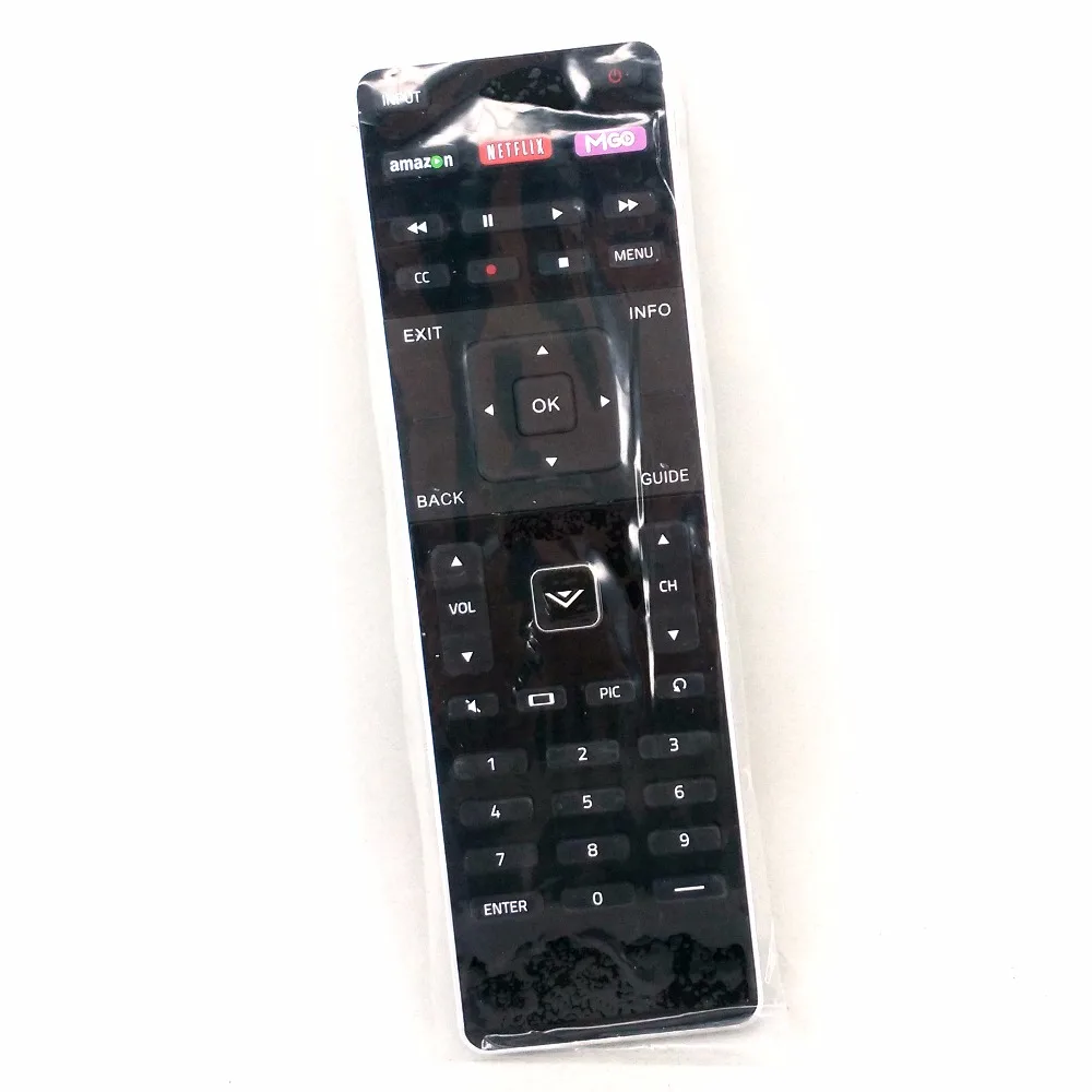 Black XRT500 Vizio Dual Side Remote Control with QWERTY Keypad