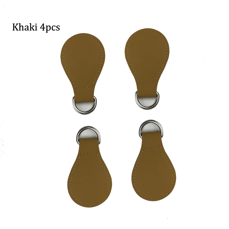 Diy High quality 2 pair 4 pc matte Drop End for Obag handle PU Drop attachment for O bag Obasket women Bag 