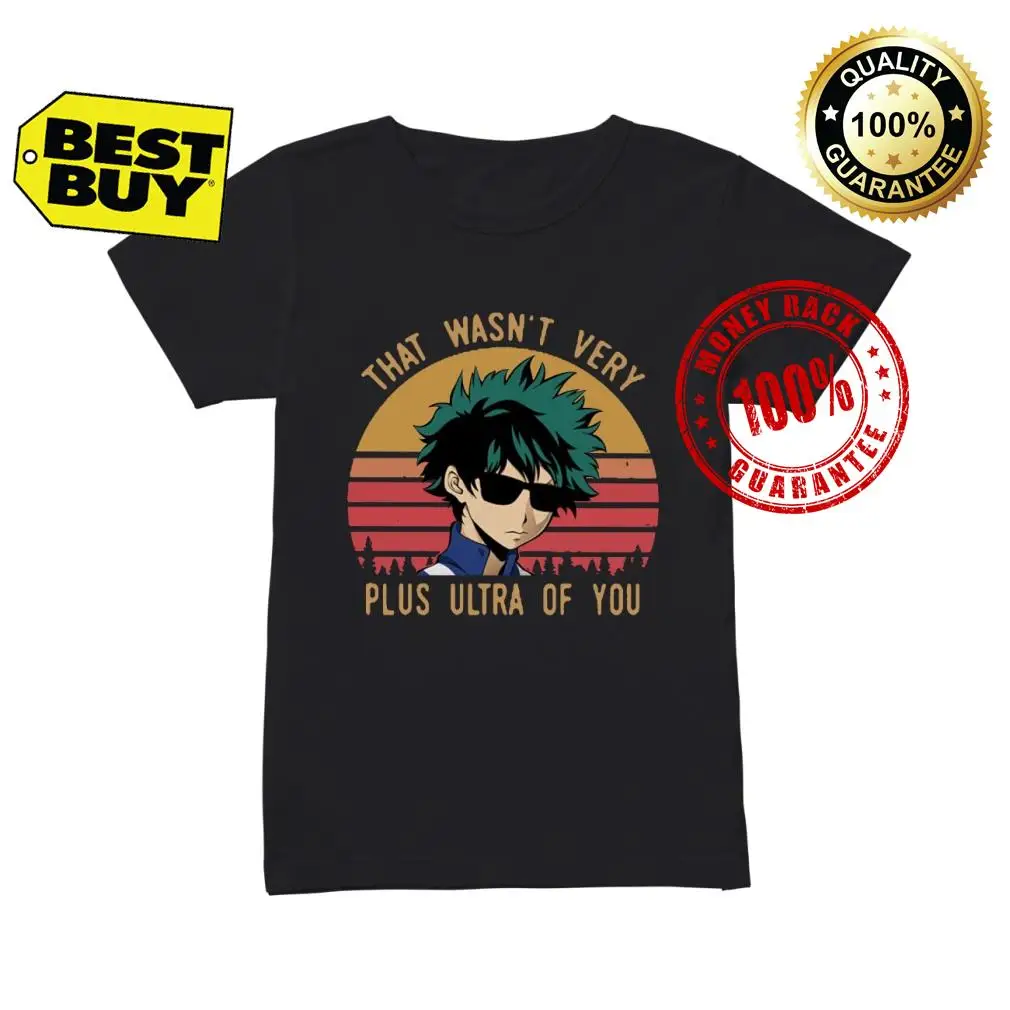 

GILDAN Brand My Hero Academia Izuku Midoriya That Wasn't Very Plus Ultra Of You Shirt Summer Men's Short Sleeve T-Shirt