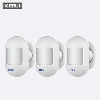 

KERUI 3Pcs Wireless Mini Safety PIR Motion Sensor Alarm Detector Built-in Battery with magnetic swivel base Home Alarm System