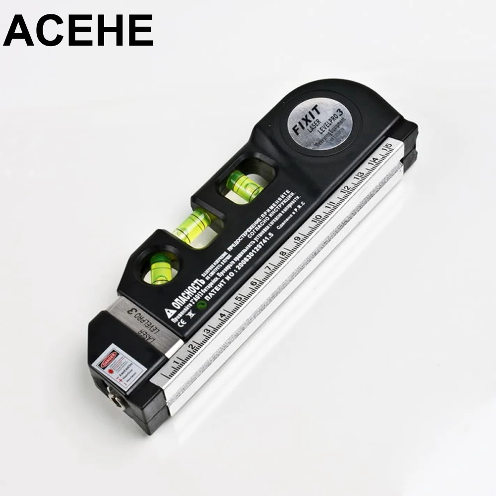 

2018 New Laser Level Horizon Vertical Measure 8FT Aligner Standard and Metric Ruler Multipurpose Measure Level Laser Black