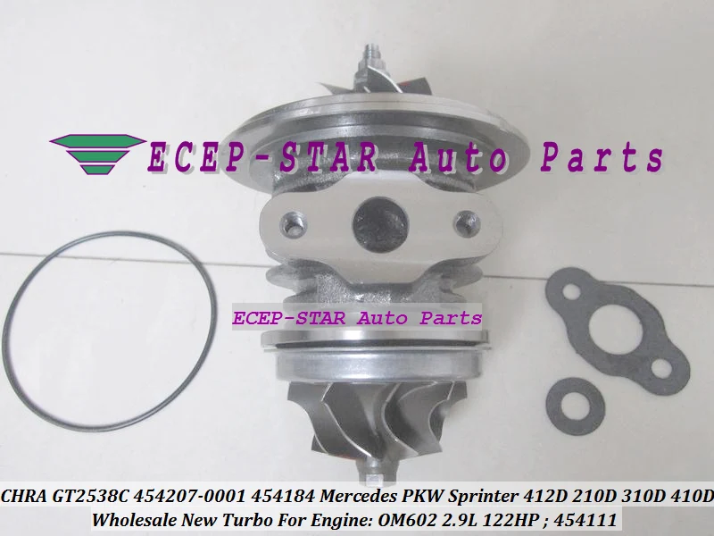 

Free Ship Turbo Cartridge CHRA GT2538C 454207-5001S 454207 454184 For Mercede Benz Sprinter 212 312 412 OM602 2.9L Turbocharger
