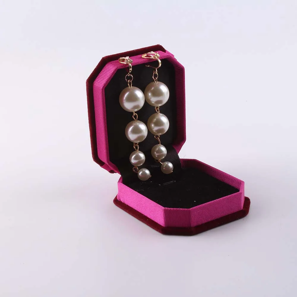 

JIOFREE Trendy Elegant Big small Simulated Pearl Long No Piercing Clip on Earring new Pearls Earrings For Wedding Party Gift