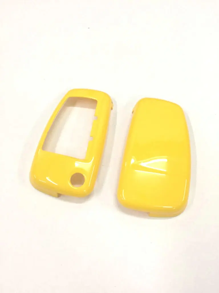 Жесткий Пластик Keyless удаленного брелока защиты оболочки чехол(блеск желтый Цвет) для Audi квадратный клавиатуры