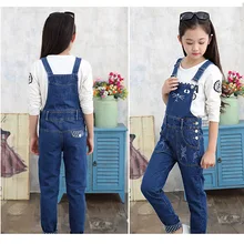 Платье для маленьких девочек Одежда для мальчиков детская одежда Новые девушки брюки, подходящие для любого размера джинсы в винтажном стиле; сезон осень детский нагрудник с изображением кошки