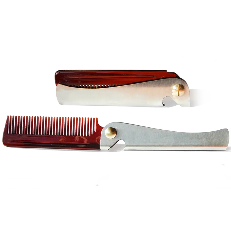 FH-10595 Customized Stainless Steel Acetate Folding Beard Comb | Красота и здоровье