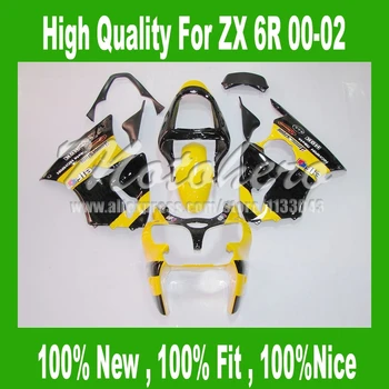 

MTHFullset fairings For KAWASAKI Ninja ZX 6R 2000 2002 ZX-6R 2000-2002 ZX6R 00 02 ZX 6R 00 01 02 yellow black Fairing kits #s66g