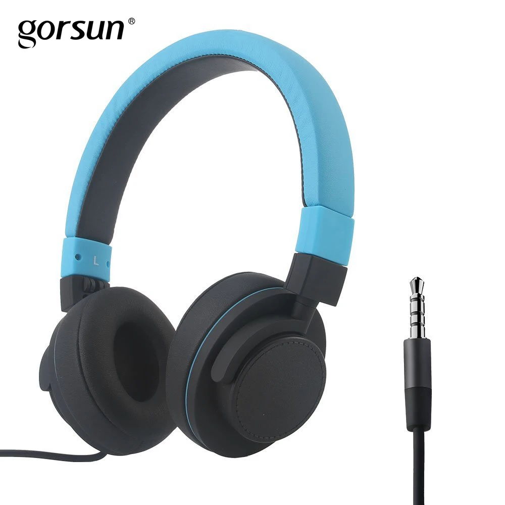 Gorsun GS788 мягкие наушники-вкладыши с микрофоном и регулятором громкости для смартфонов планшетов ПК Xiaomi Gaming Music - Цвет: Синий