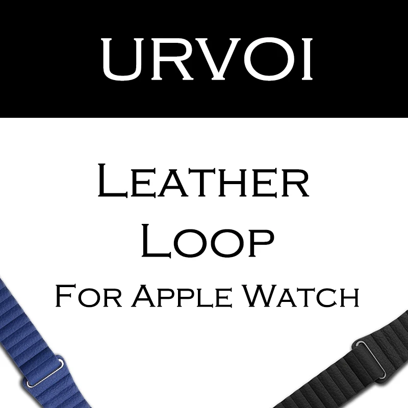 

URVOI Leather loop for apple watch series 4 3 2 1 band for iwatch comfortable feel soft leather strap with magnet buckle