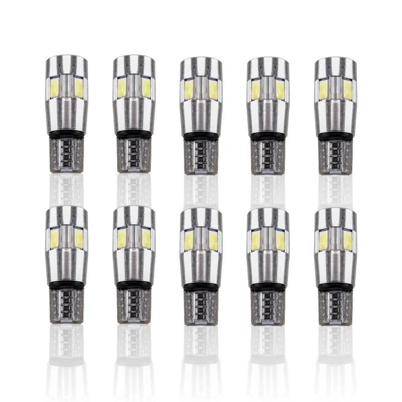 HLXG 10 шт. T10 W5W 5630 6 SMD автомобиля на танкетке с боковой светильник лампа