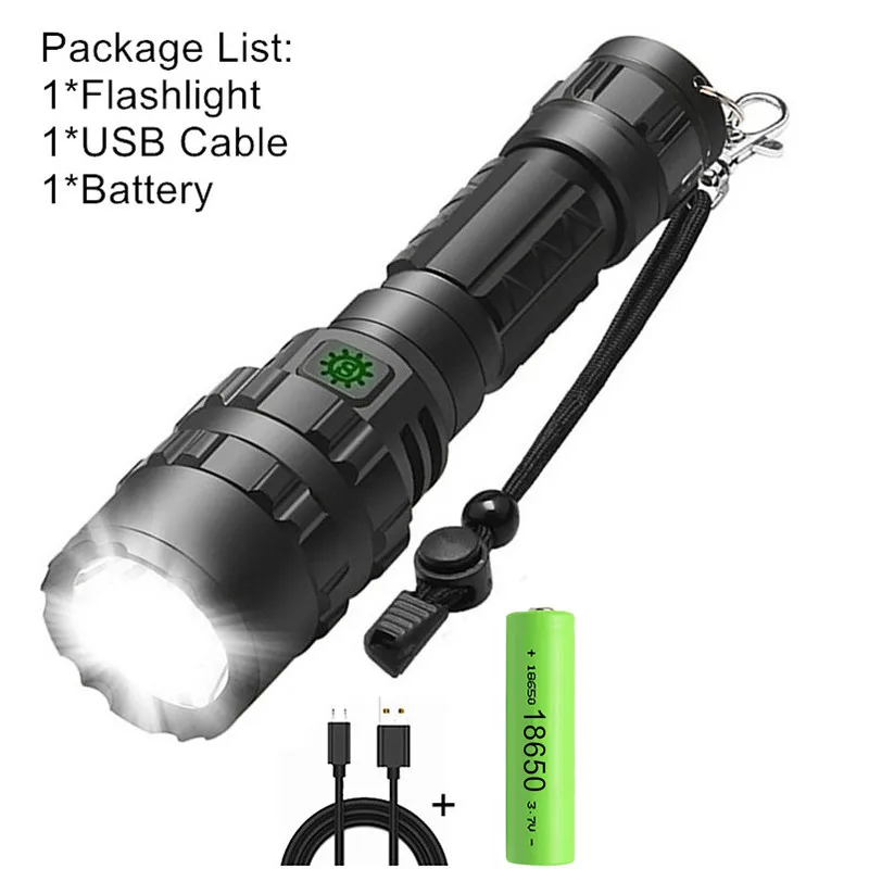 coast flashlights 65000LM Professional LED Flashlight for Hunting Tactical Night Scout Lights Set L2 Fish Light USB Rechargeable Waterproof Torch rechargeable torch with docking station Flashlights