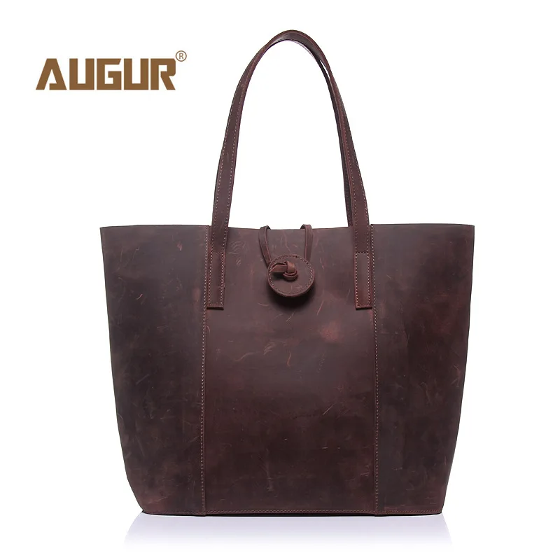 

YISHEN Fashion Crazy Horse Leather Women Handbags Solid Simple Composite Bags Female Shoulder Crossbody Bags Shopping Bag AG206#