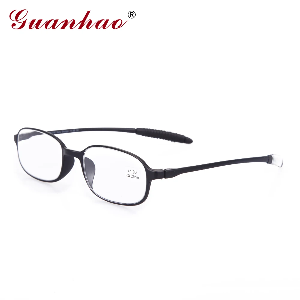 

GUANHAO Ultralight Reading Glasses TR90 Frame Resin Lens Men Computer Glasses Presbyopia eyeglasses Points to 1.0 1.5