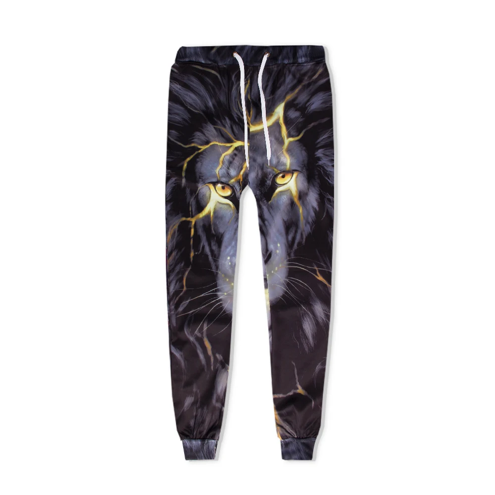 SzBlaZe, новинка, унисекс, с принтом льва, Jogger, брюки мужские, забавные, длинные штаны, женские, для отдыха, уличная, весенние тонкие брюки