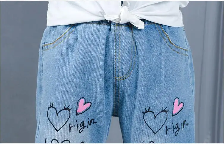 Детские джинсы, детские джинсовые штаны для девочек, Демисезонные брюки, модная одежда для девочек, джинсовые штаны