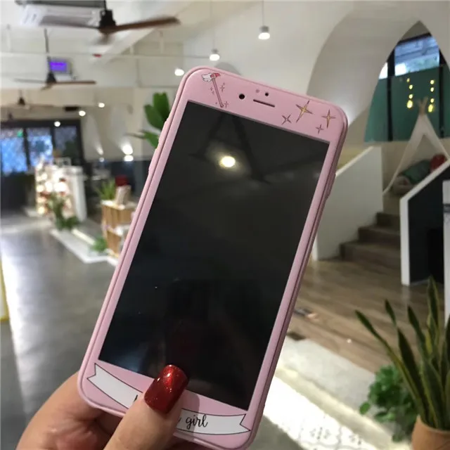 Для iPhone 6 6S 7 8 Plus XR X XS Max Sailor Moon Cardcaptor Sakura стеклянный жесткий чехол для телефона+ Защитная пленка для экрана из закаленного стекла